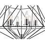 7_Geo 22 1/4" Wide Matte Black and Chrome 6-Light Chandelier more views