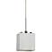 Geo 3 1/4"W Satin Nickel LED Mini Pendant with White Glass