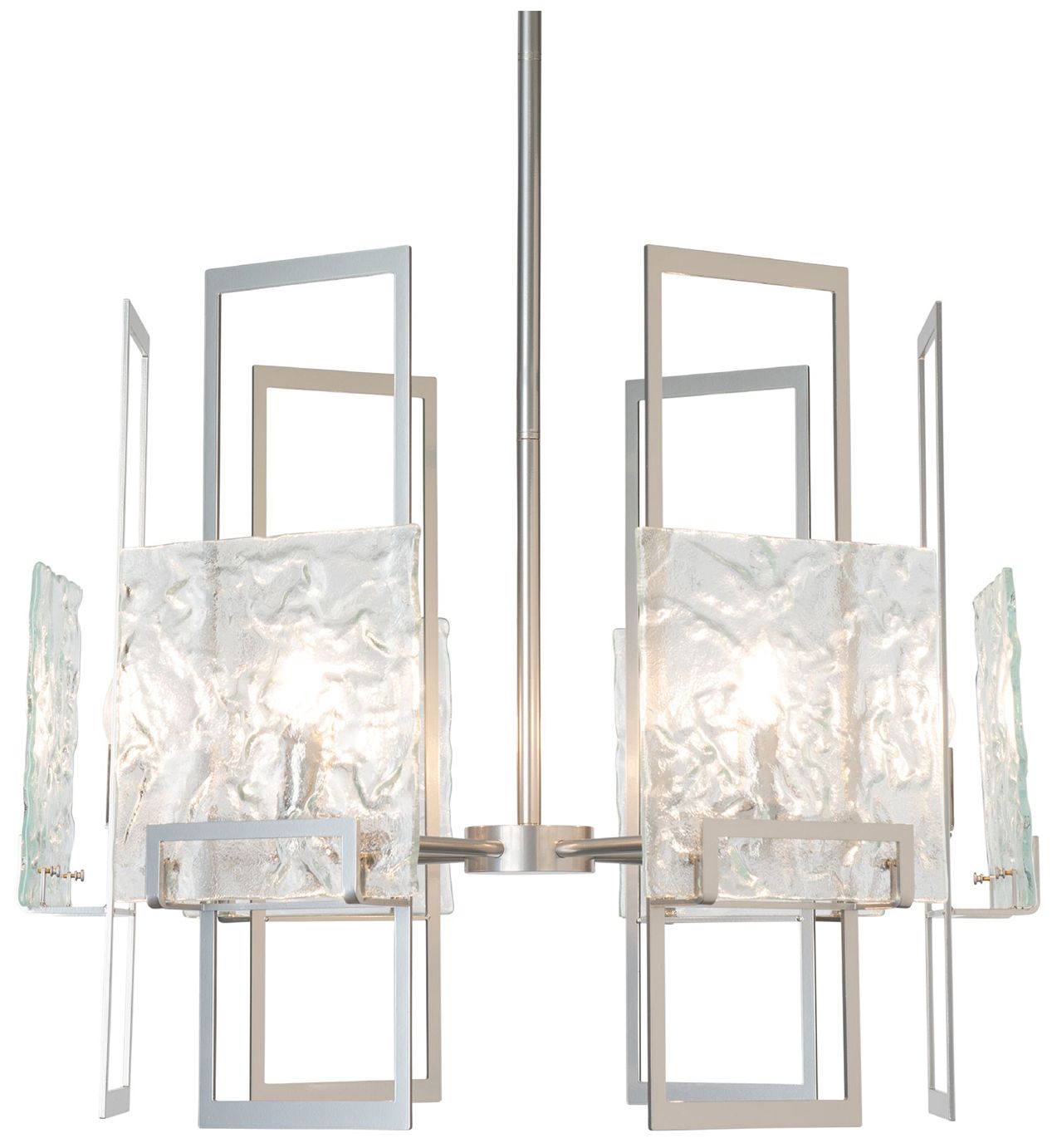 Image 2 Geo 31.3" Wide 6-Light Sterling Chandelier
