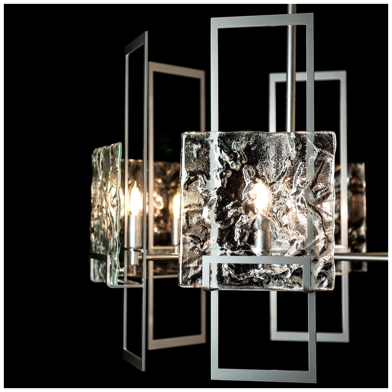 Geo 31.3" Wide 6-Light Sterling Chandelier
