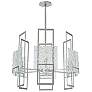 4_Geo 31.3" Wide 6-Light Sterling Pendant With Clear Glass Shade more views