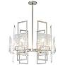5_Geo 31.3" Wide 6-Light Sterling Pendant With Clear Glass Shade more views