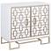 Geo 36" Wide White Wood 2-Door Accent Cabinet