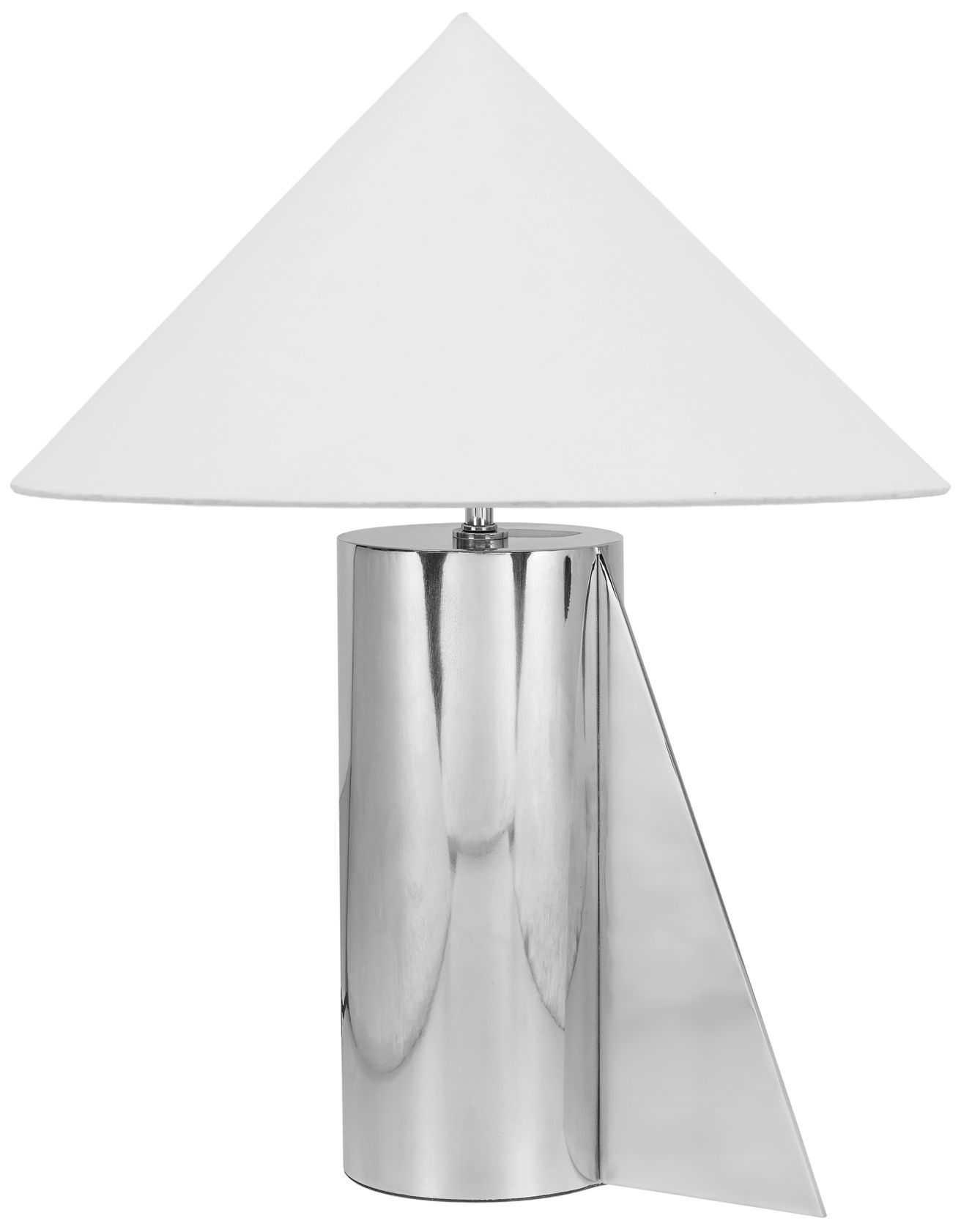 Image 3 Geo Angled Chrome Table Lamp more views