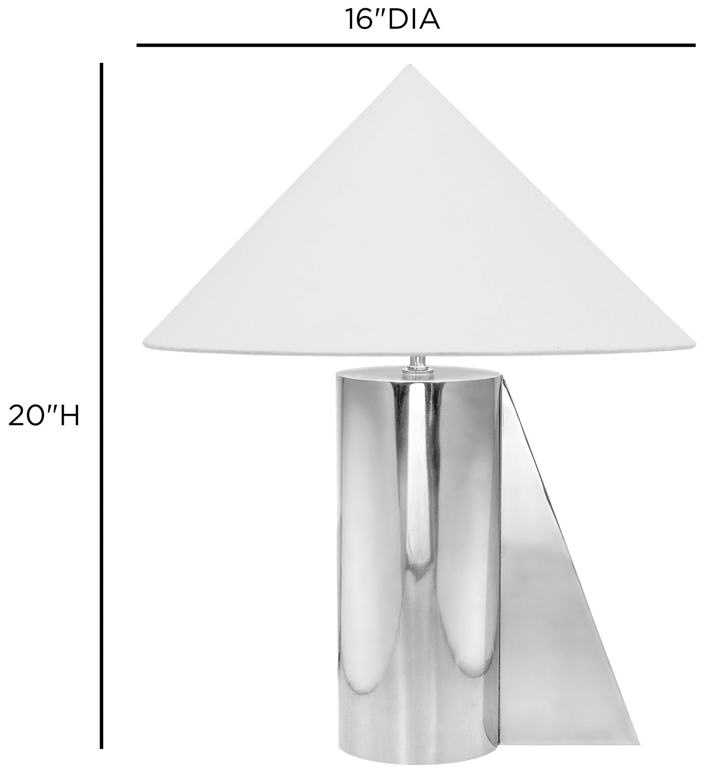 Image 5 Geo Angled Chrome Table Lamp more views