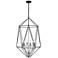 Geo by Z-Lite Matte Black + Chrome 6 Light Chandelier