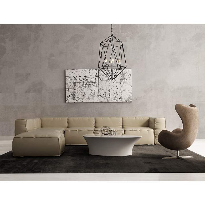 Image 3 Geo by Z-Lite Matte Black + Chrome 6 Light Chandelier more views