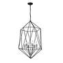 6_Geo by Z-Lite Matte Black + Chrome 6 Light Chandelier more views