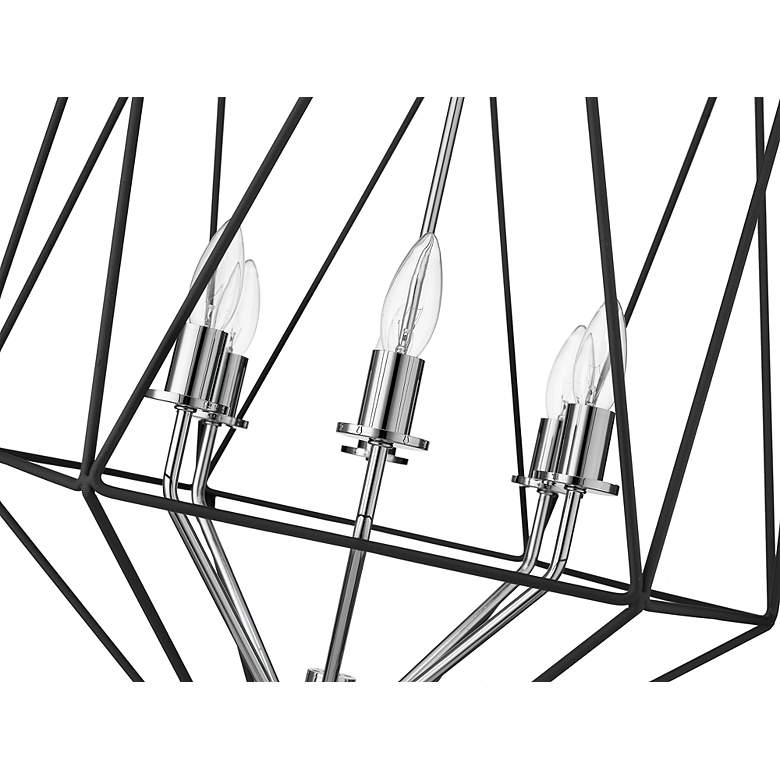 Image 7 Geo by Z-Lite Matte Black + Chrome 6 Light Chandelier more views