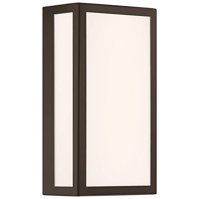 Image 1 GEO Dual Voltage 12" High Black LED Outdoor Wall Light