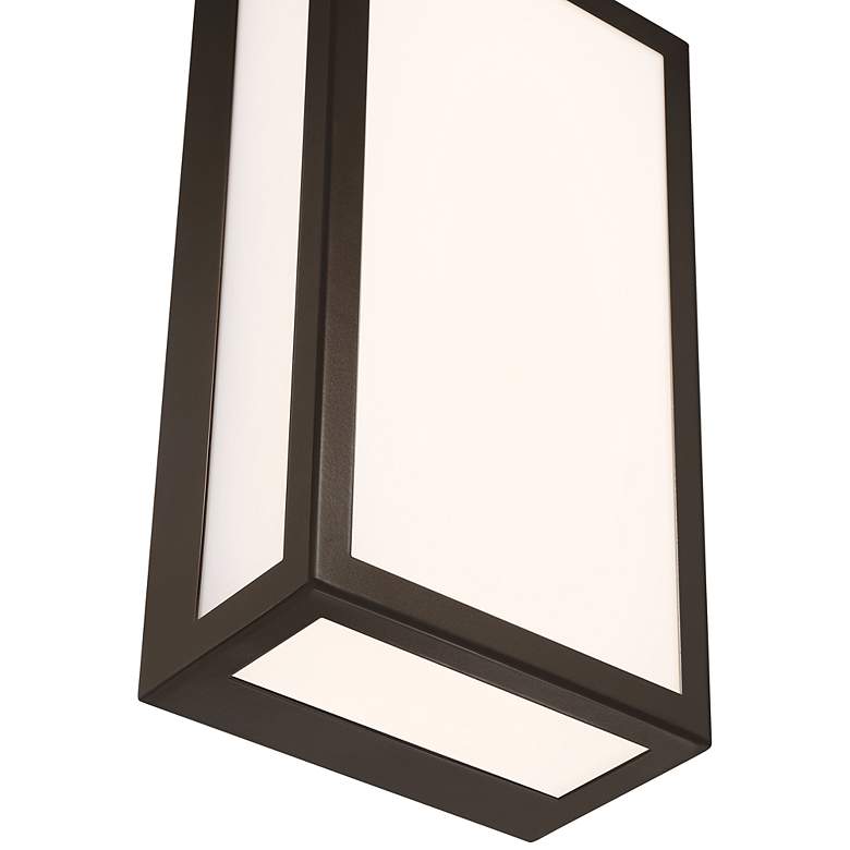 Image 5 GEO Dual Voltage 12" High Black LED Outdoor Wall Light more views