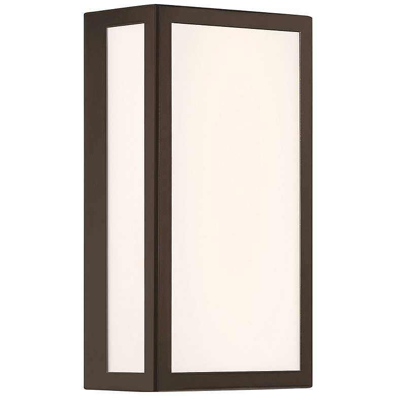 Image 2 GEO Dual Voltage 12" High Bronze LED Outdoor Wall Light