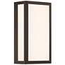 2_GEO Dual Voltage 12" High Bronze LED Outdoor Wall Light