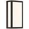 GEO Dual Voltage 12" High Bronze LED Outdoor Wall Light