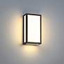 1_GEO Dual Voltage 12" High Bronze LED Outdoor Wall Light