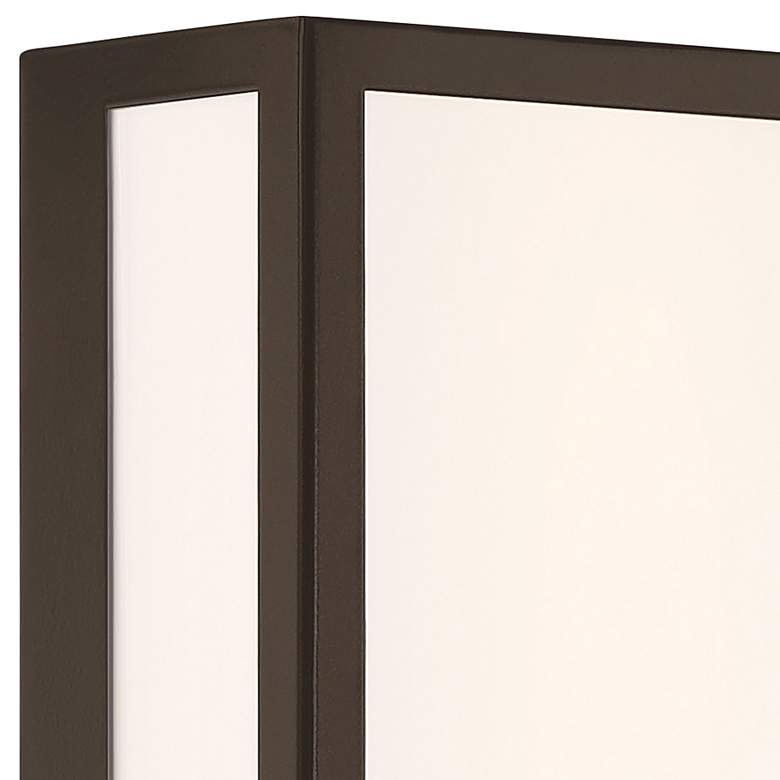 Image 3 GEO Dual Voltage 12" High Bronze LED Outdoor Wall Light more views