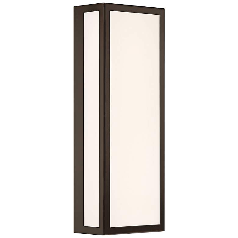 Image 2 GEO Dual Voltage 18" High Bronze LED Outdoor Wall Light