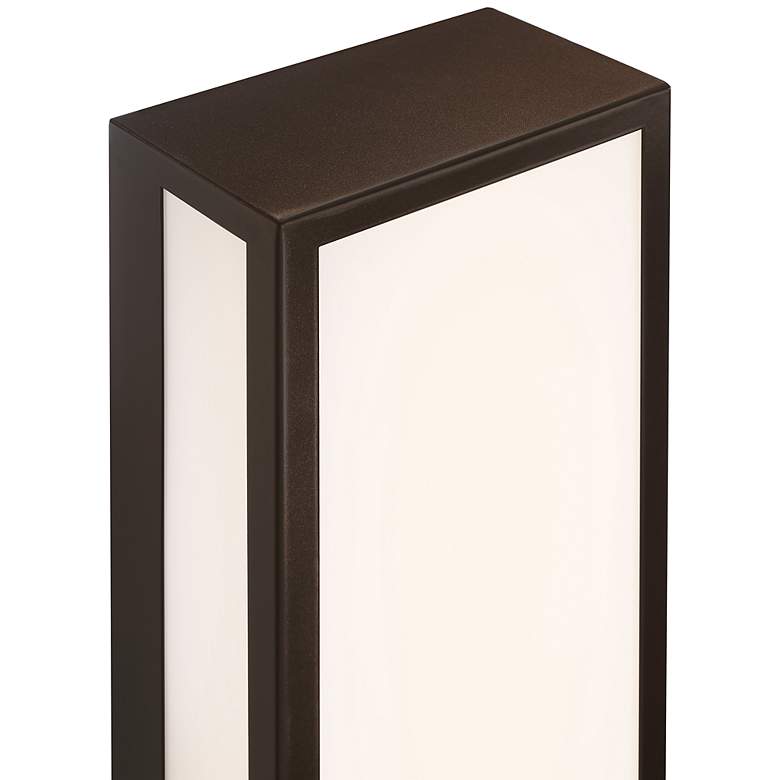 Image 6 GEO Dual Voltage 18" High Bronze LED Outdoor Wall Light more views