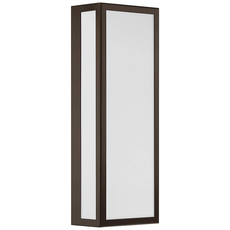 Image 7 GEO Dual Voltage 18" High Bronze LED Outdoor Wall Light more views