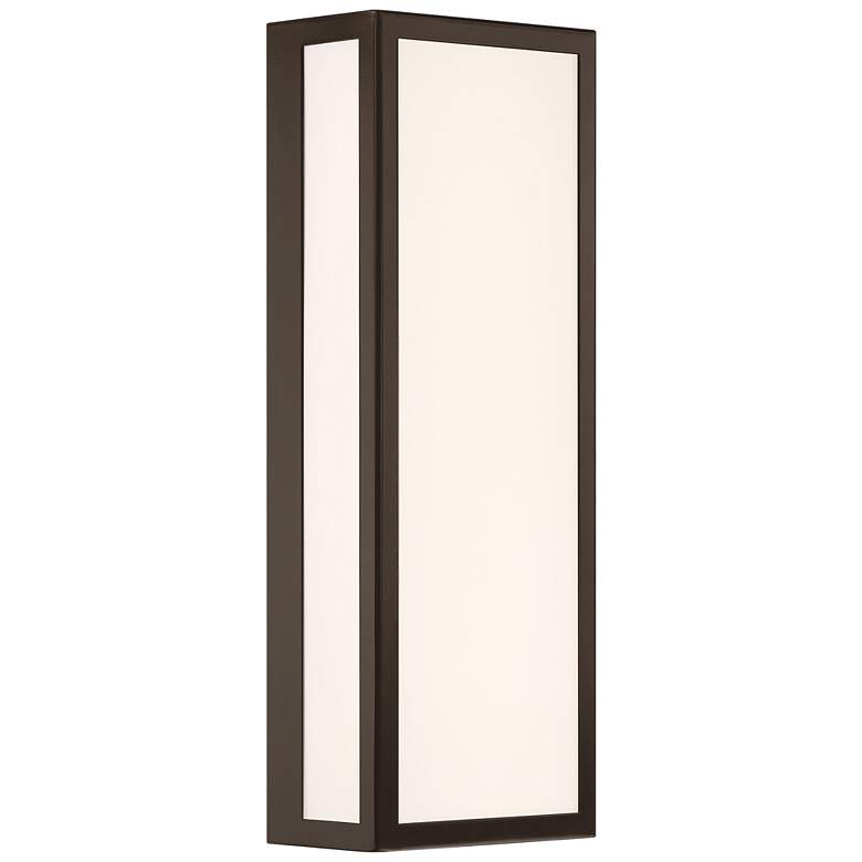 Image 1 GEO Dual Voltage Tall Outdoor LED Wall Mount - Bronze