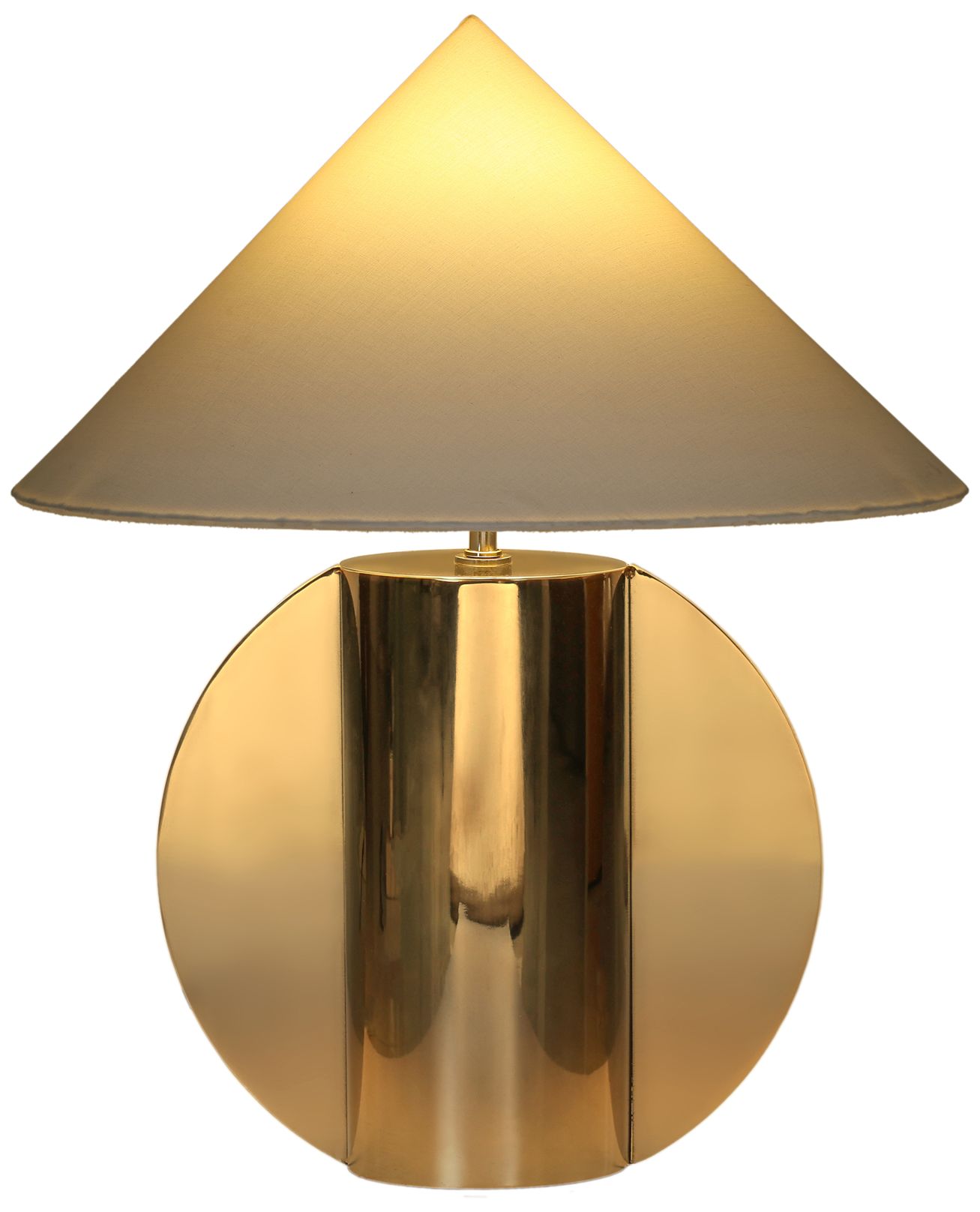 Image 2 Geo Semi-Circled Chrome Table Lamp more views
