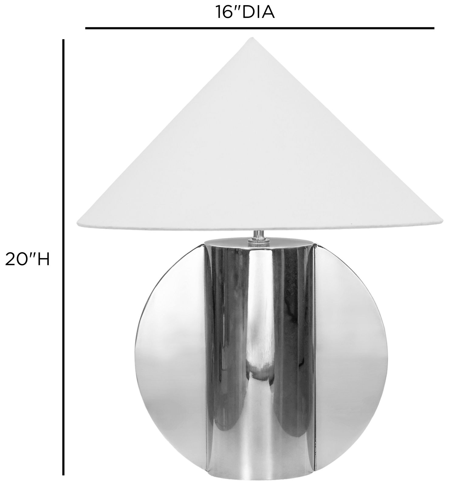 Image 5 Geo Semi-Circled Chrome Table Lamp more views