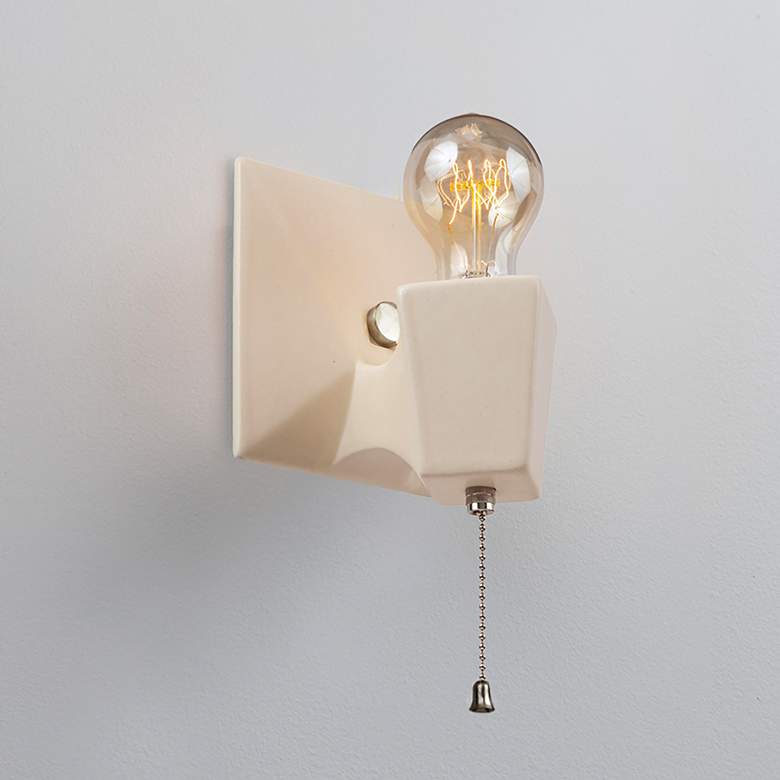 Image 1 Geo Wall Sconce - Brushed Nickel