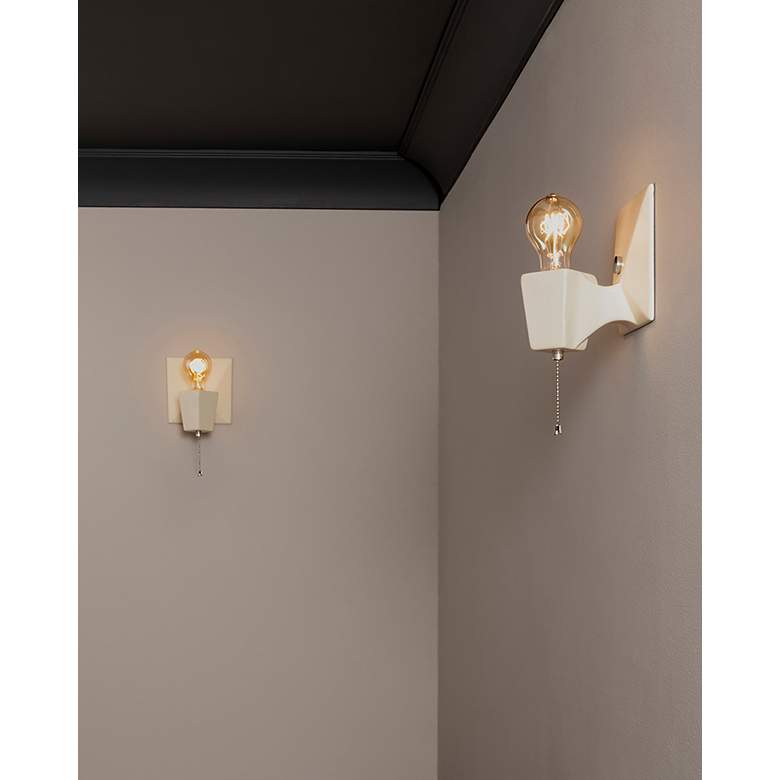 Image 6 Geo Wall Sconce - Brushed Nickel more views