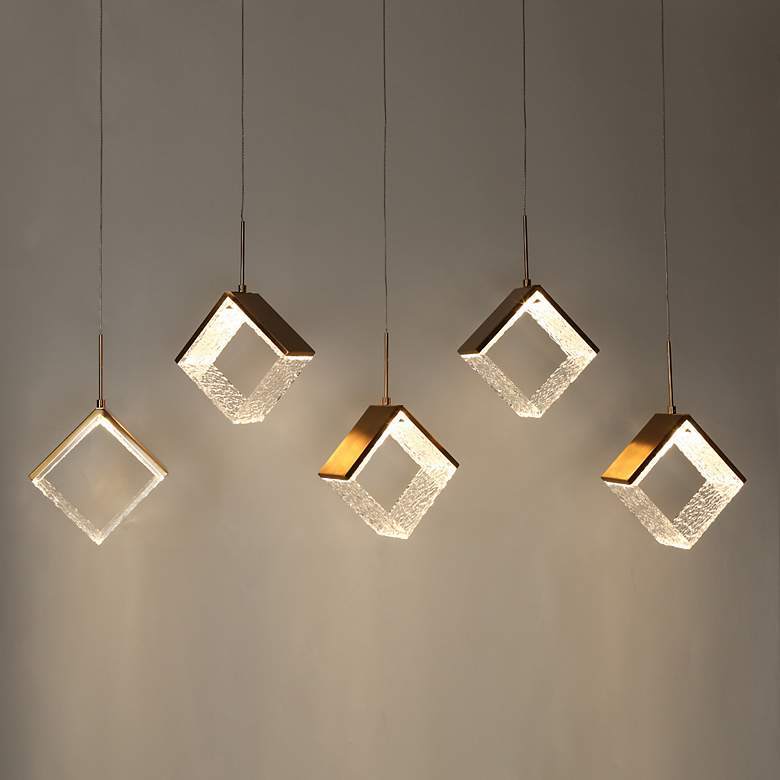 Image 1 Geoclic 5-Light LED Island Pendant Light