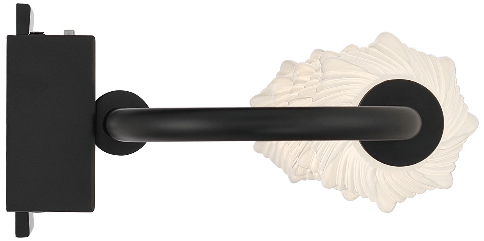 Image 4 Geode LED 32in Outdoor Wall in Matte Black w Fluted Striped Glass more views