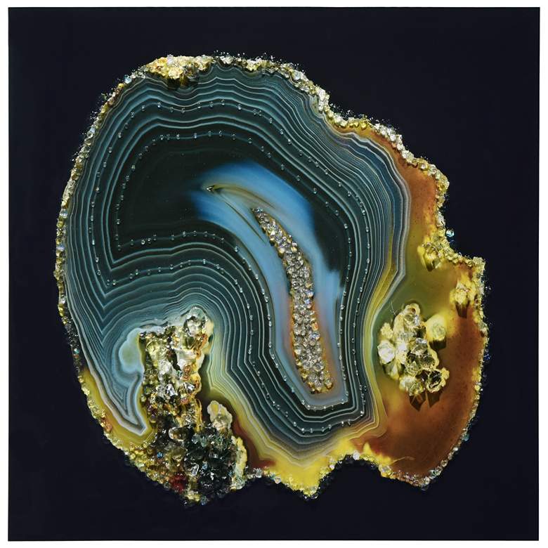 Image 1 Geode Splendor II Crystallus Epoxy Coated Wrapped Canvas Wall Art
