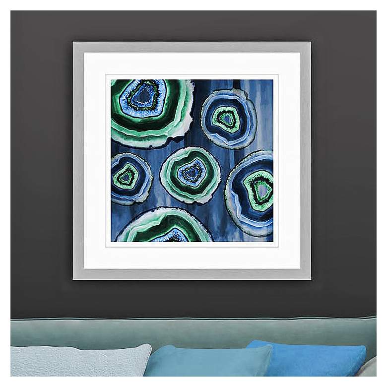 Image 1 Geodes II 24 inch Square Framed Giclee Wall Art