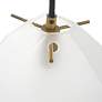 7_Geodesic 47" Wide Brass Frosted Glass 5-Light Linear Pendant more views