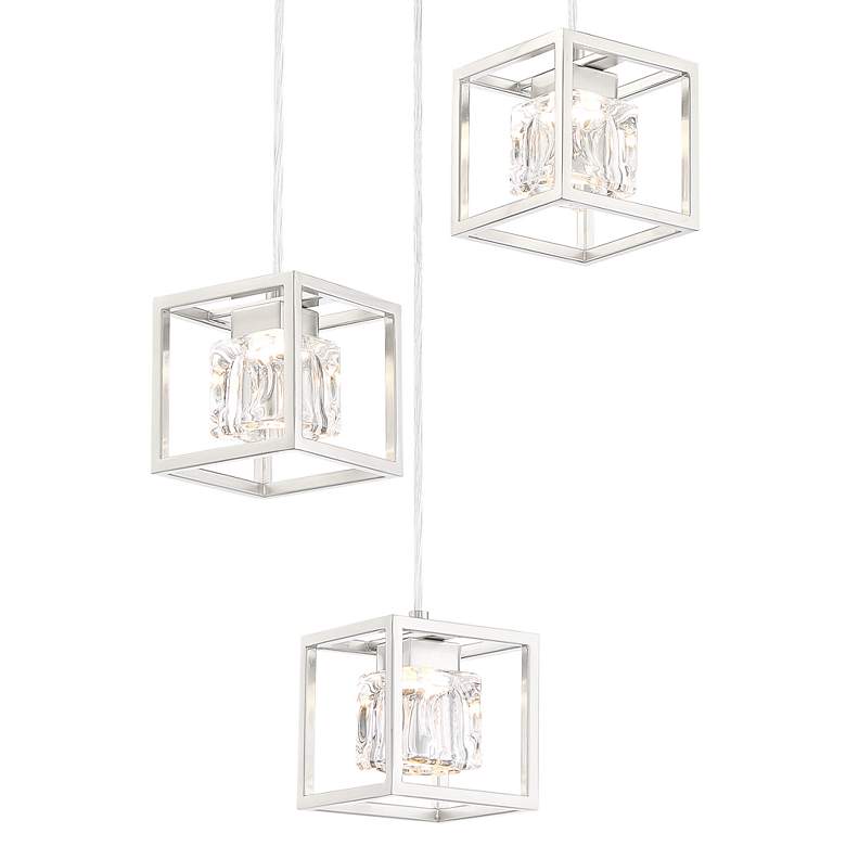 Image 2 Geogre Kovacs San Marin 16 3/4" Modern Nickel 3-Light LED Pendant more views