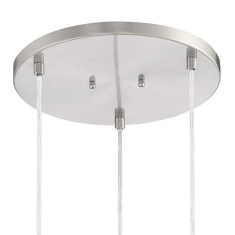 Image 4 Geogre Kovacs San Marin 16 3/4" Modern Nickel 3-Light LED Pendant more views