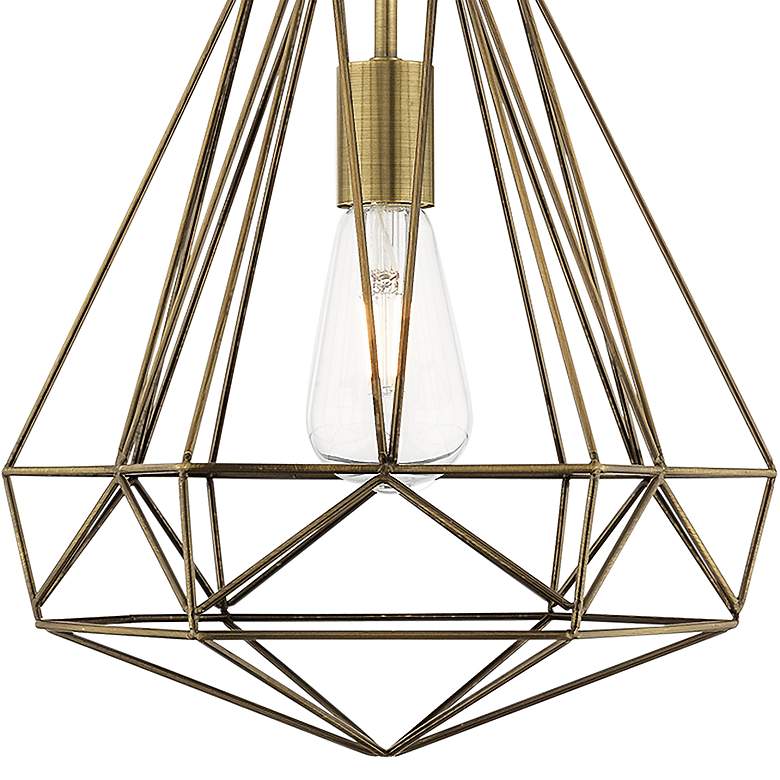 Image 4 Geometric 1 Light Antique Brass Mini Pendant more views