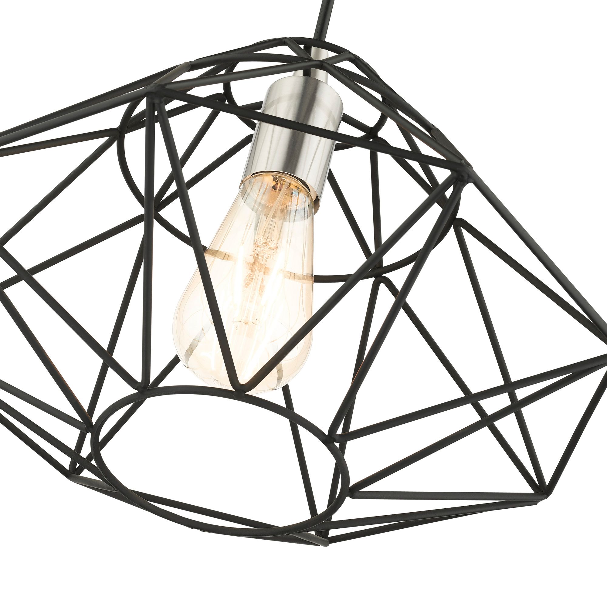 Geometric 1 Light Black Pendant