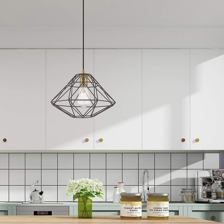 Image 1 Geometric 1 Light Bronze Mini Pendant