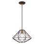 Geometric 1 Light Bronze Mini Pendant