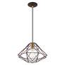 Geometric 1 Light Bronze Mini Pendant