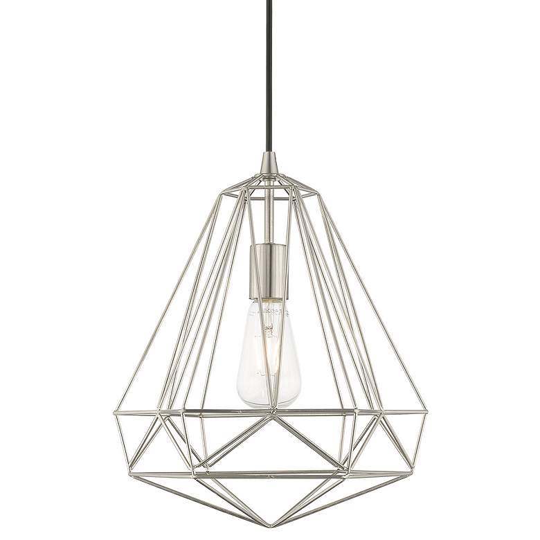 Image 1 Geometric 1 Light Brushed Nickel Mini Pendant