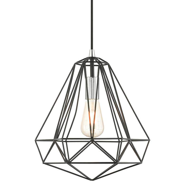 Image 1 Geometric 1 Light Shiny Black Pendant