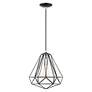 7_Geometric 1 Light Shiny Black Pendant more views