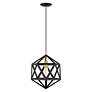 7_Geometric 1 Light Textured Black Pendant more views