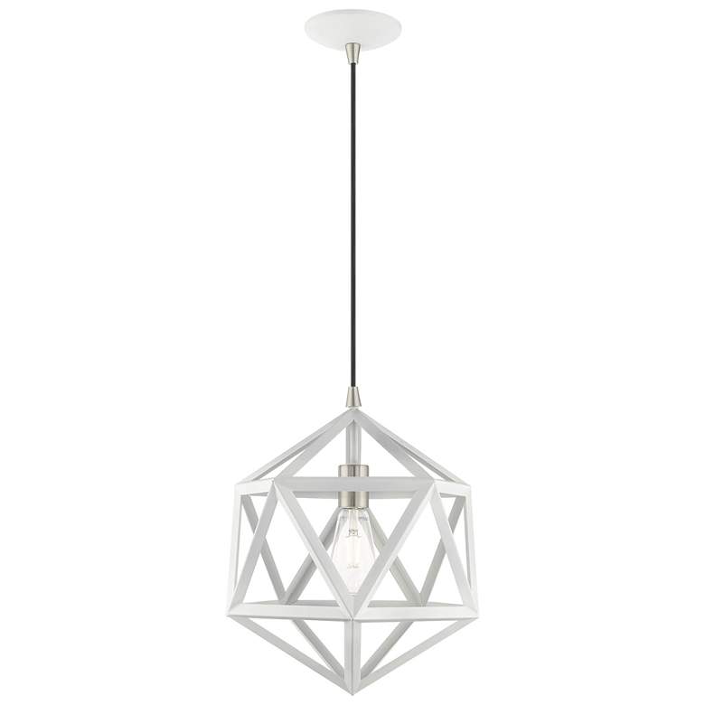 Image 1 Geometric 1 Light White Mini Pendant