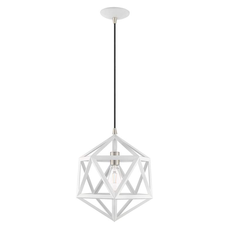 Image 7 Geometric 1 Light White Mini Pendant more views