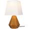 Geometric 13.5" High Wood Table Lamp
