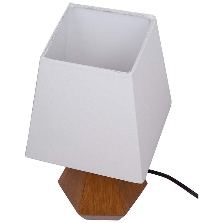 Image 2 Geometric 13.5" High Wood Table Lamp more views