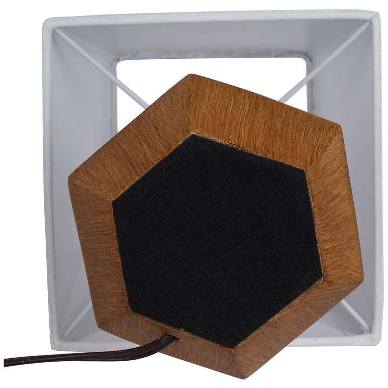Image 3 Geometric 13.5" High Wood Table Lamp more views
