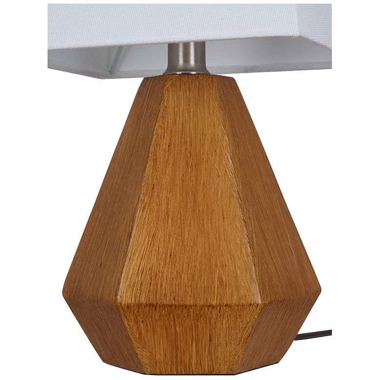 Image 4 Geometric 13.5" High Wood Table Lamp more views